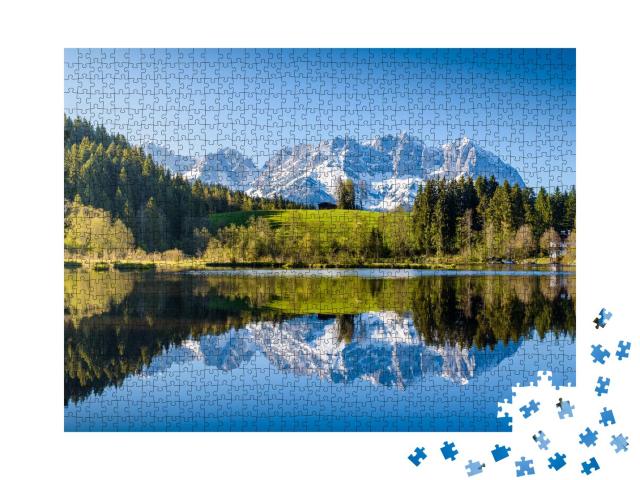Puzzle 1000 Teile „Idyllische Alpenlandschaft“