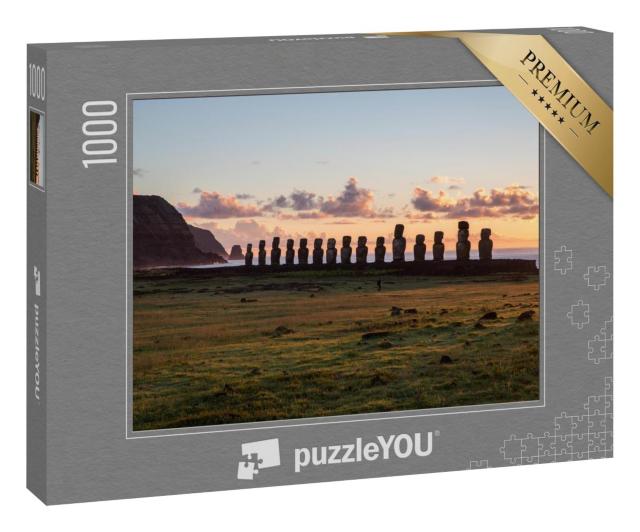 Puzzle 1000 Teile „Moai-Statuen auf der Osterinsel, Chile“
