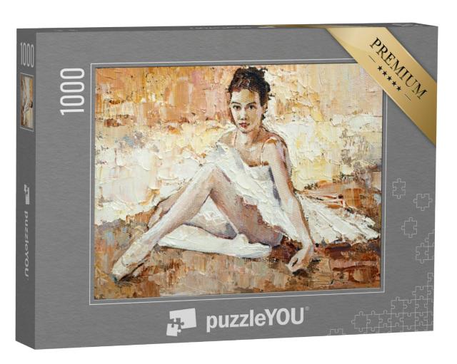 Puzzel 1000 stukjes „Olieverfschilderij: Ballerina met spitzen“