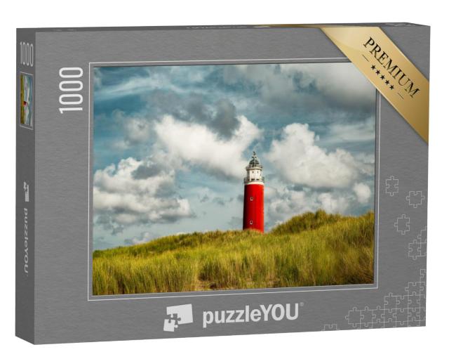 Puzzel 1000 stukjes „De rode vuurtoren op het eiland Texel, Nederland“