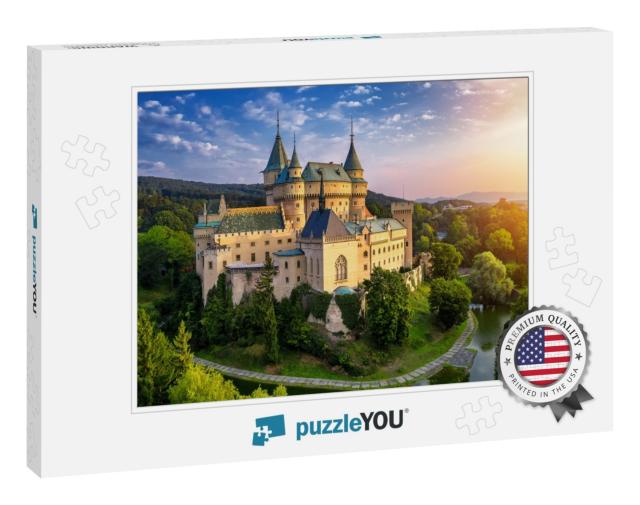 Aerial View of Bojnice Medieval Castle, UNESCO Heritage i... Jigsaw Puzzle