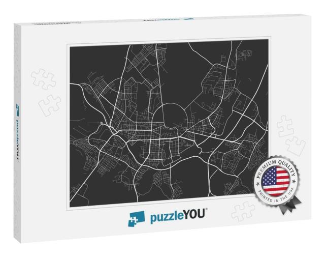 Urban City Map of Karlsruhe. Vector Illustration, Karlsru... Jigsaw Puzzle