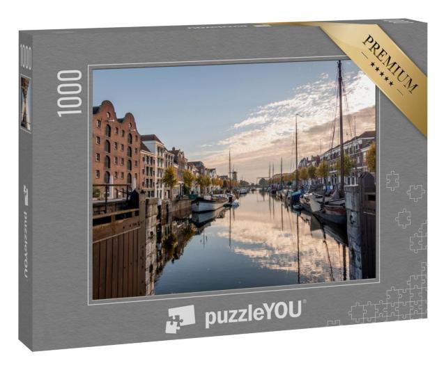 Puzzle 1000 Teile „Das historische Viertel Delfshaven in Rotterdam, Niederlande“