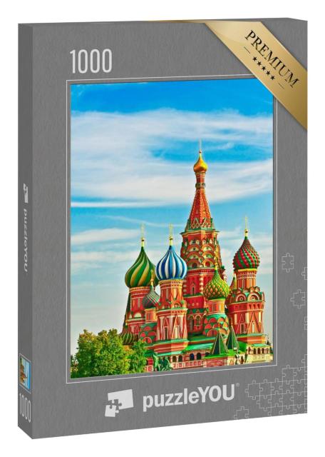 Puzzle 1000 Teile „Kathedrale auf dem Roten Platz, Moskau“
