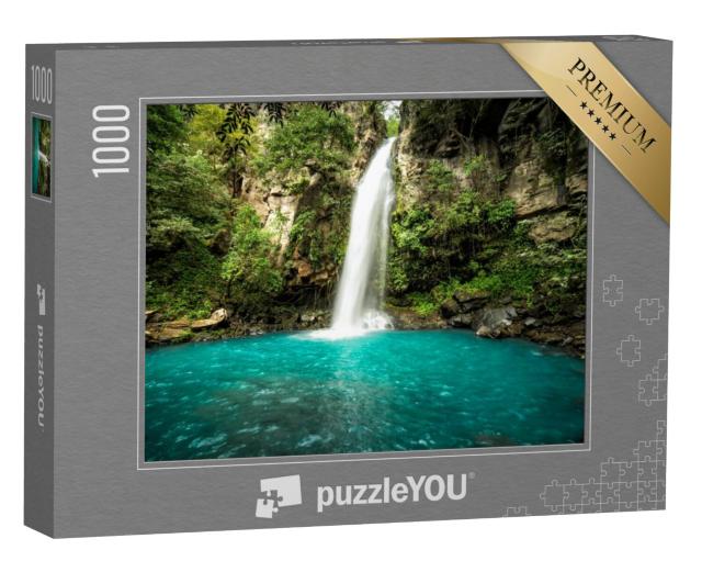 Puzzel 1000 stukjes „Majestueuze waterval in het Costa Ricaanse regenwoud“