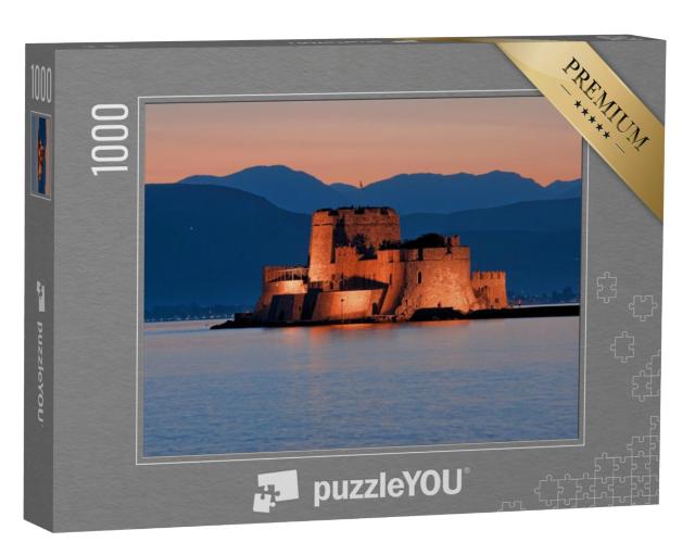 Puzzel 1000 stukjes „Kasteel Bourtzi, Baai van Nauplion, Griekenland“