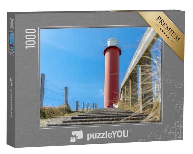 Puzzel 1000 stukjes „Noordzeekust in de duinen met helmgras, Julianadorp en Groote Keeten, Den Helder, Noord-Holland“