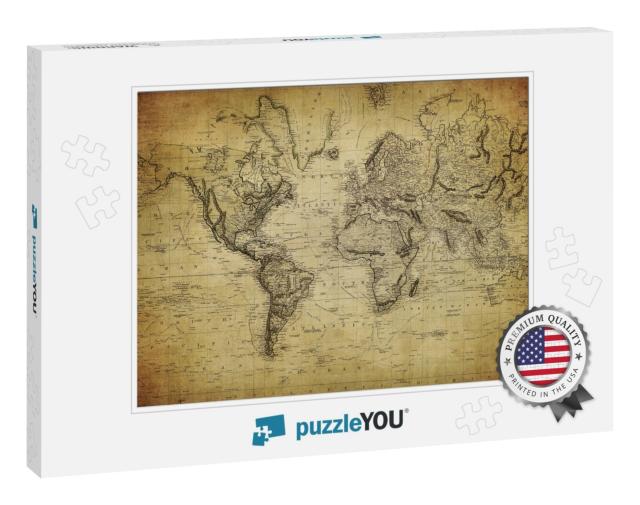 Vintage Map of the World 1814... Jigsaw Puzzle