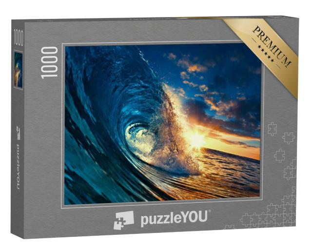 Puzzel 1000 stukjes „Zwaaien tijdens de zonsondergang“