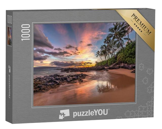 Puzzel 1000 stukjes „Betoverende Hawaïaanse zonsondergang“