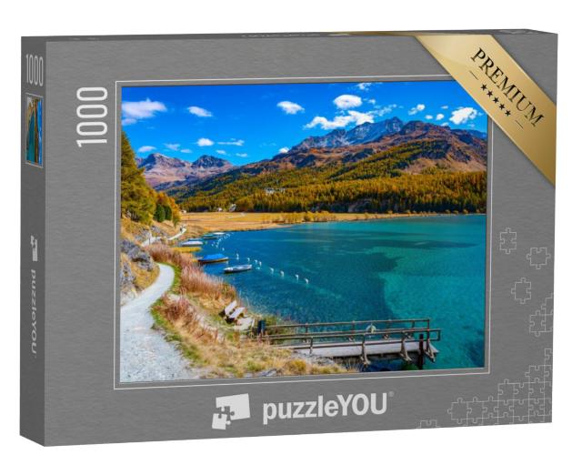 Puzzel 1000 stukjes „Het meer van Sils Maria in Engadin“