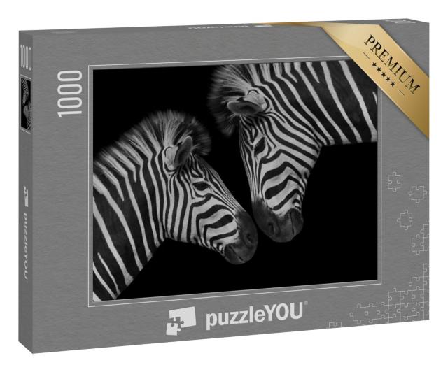 Puzzle „Zebra-Jungtier und seine Mutter“