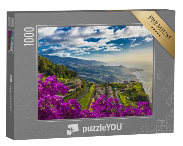 Puzzel 1000 stukjes „Luchtfoto vanaf het hoogste punt: Cabo Girao, eiland Madeira, Portugal“