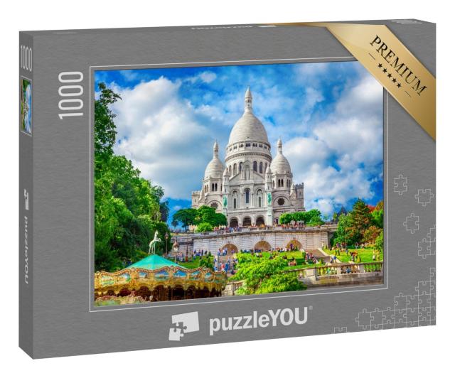 Puzzle 1000 Teile „Wunderschöne Basilika Sacre Coeur, Montmartre, Paris“