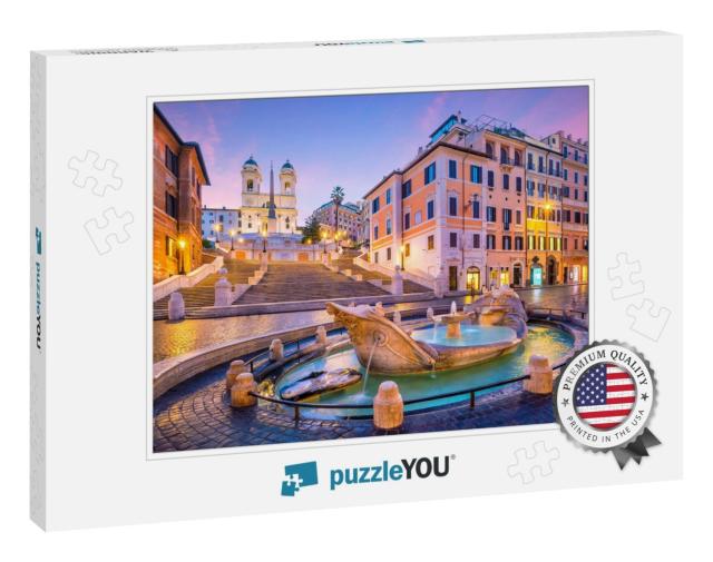 Spanish Steps in the Morning, Rome, Italy At Twilight... Jigsaw Puzzle