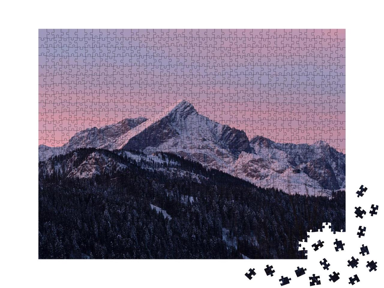 Puzzle 1000 Teile „Alpspitze, einer der berühmten Berggipfel Deutschlands“