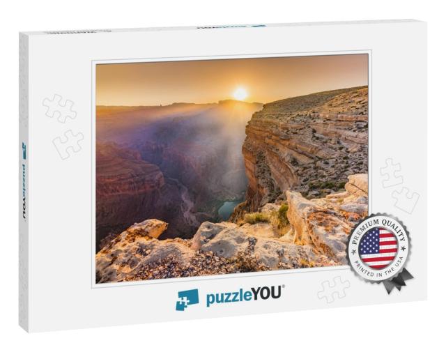 Sunset on the Rim of the Grand Canton Usa... Jigsaw Puzzle