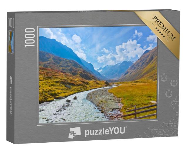 Puzzel 1000 stukjes „Wandelen in het Stubaital in Oostenrijk“