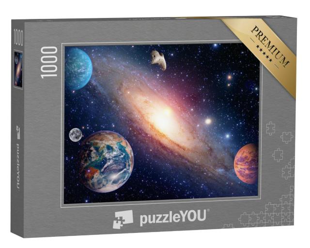 Puzzel 1000 stukjes „Aarde, maan, ruimte en zonnestelsel“