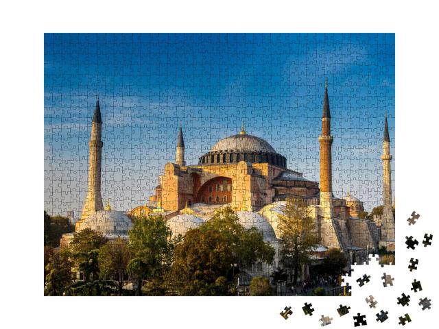 Puzzle 1000 Teile „Wunderschöne Hagia Sofia, das berühmte Wahrzeichen von Istanbul“