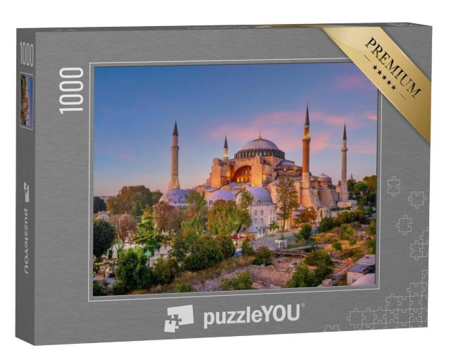 Puzzel 1000 stukjes „Prachtig uitzicht op de Hagia Sophia in Istanbul, Turkije“