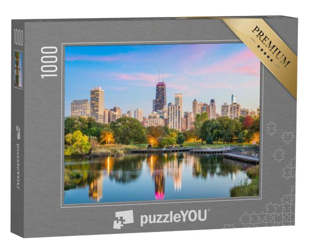 Puzzel 1000 stukjes „Skyline van Chicago vanuit Lincoln Park“