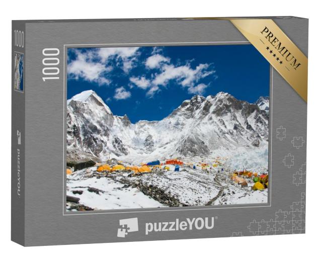 Puzzel 1000 stukjes „Basiskamp van de Mount Everest op de Khumbu-gletsjer, Nepal, Himalaya“