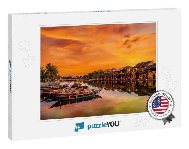 View of Busy River in Hoi An, Vietnam. Hoi an is the Worl... Jigsaw Puzzle