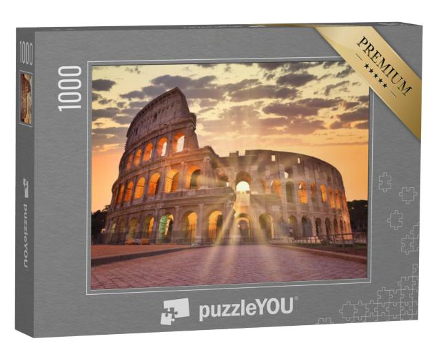 Puzzel 1000 stukjes „Nachtzicht van het Colosseum in Rome, Italië“