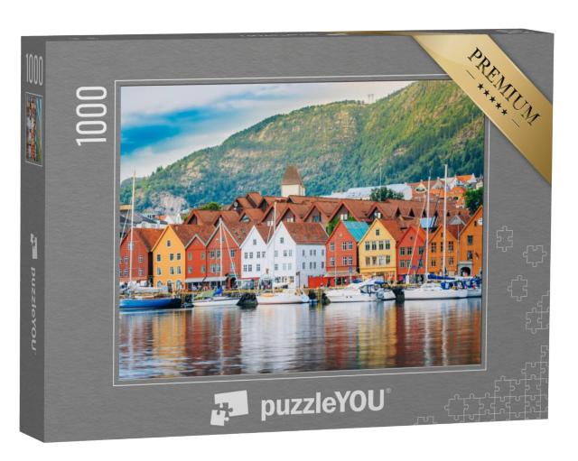 Puzzel 1000 stukjes „Historisch Bryggen, stad Bergen, Noorwegen, UNESCO werelderfgoed“