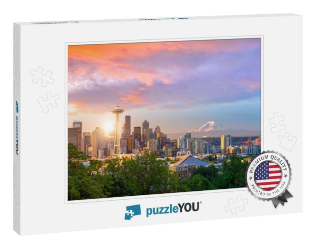 View of Downtown Seattle Skyline in Seattle Washington, U... Jigsaw Puzzle
