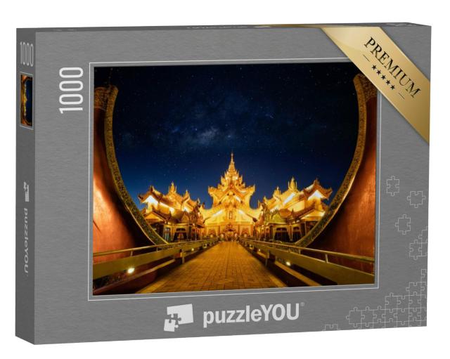 Puzzel 1000 stukjes „Fascinerend Karaweik Paleis, Yangon, Myanmar“