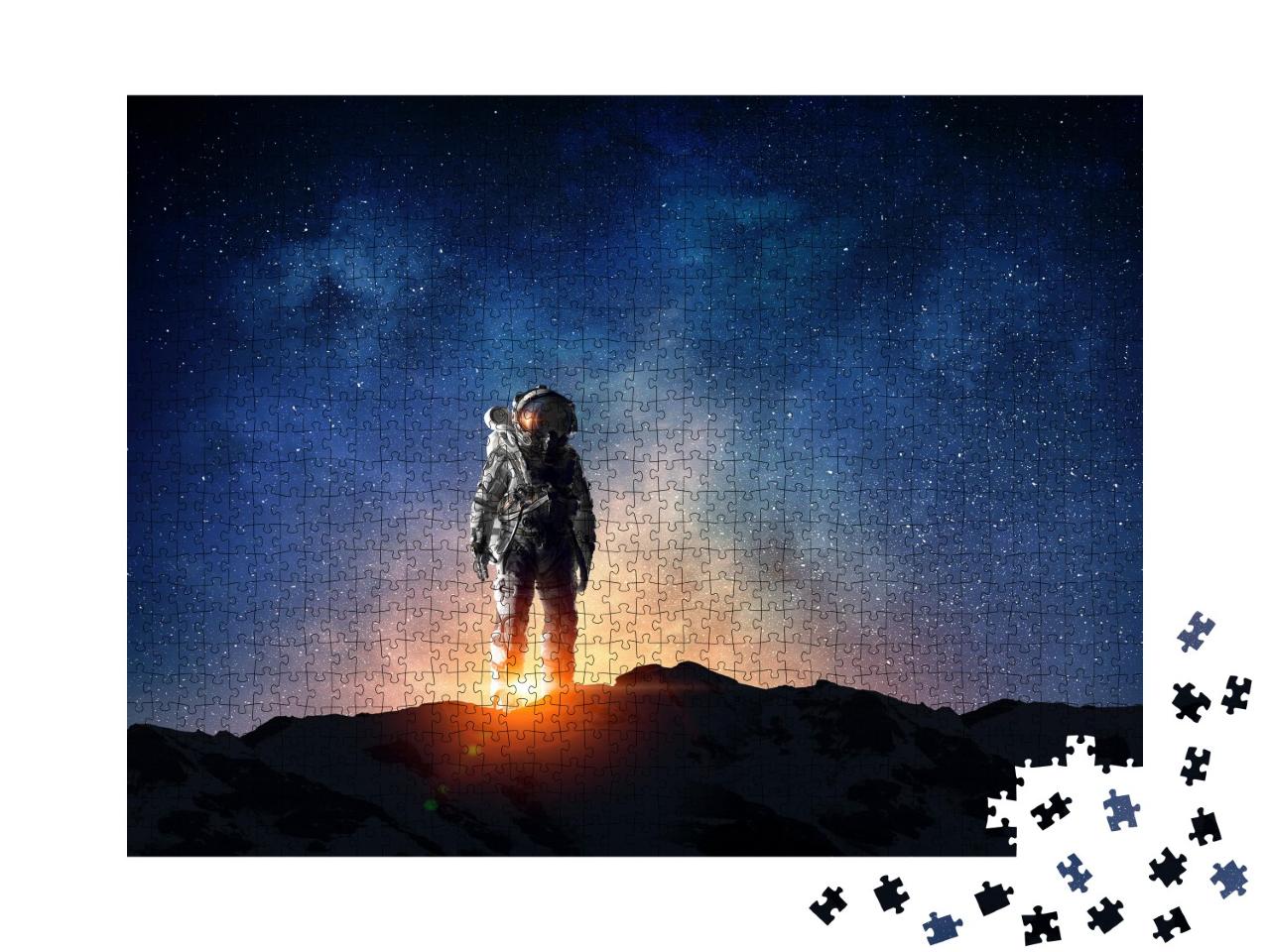 Puzzle 1000 Teile „Astronaut und seine Mission“