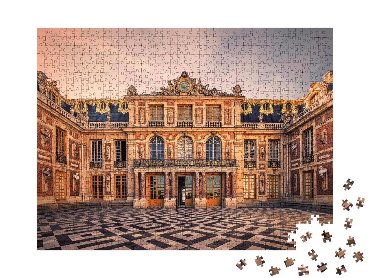 Puzzle 1000 Teile „Schlossfassade von Versailles bei Paris“
