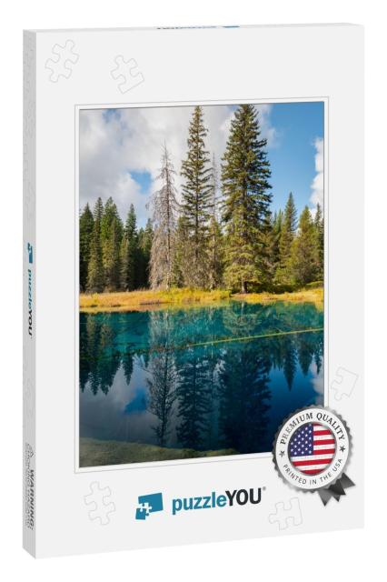Scenic View Over Little Crater Lake in Mount Hood Nationa... Jigsaw Puzzle