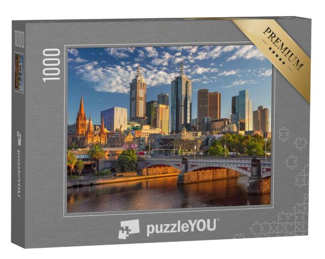 Puzzel 1000 stukjes „Melbourne skyline bij zonsopgang“