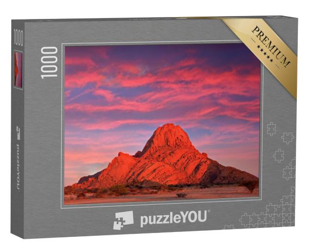 Puzzel 1000 stukjes „Avondlicht op de Spitzkoppe, een prachtige heuvel in Namibië“