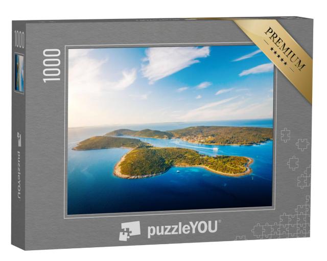 Puzzel 1000 stukjes „Het eiland Ilovik in de Golf van Kvarner, Kroatië“