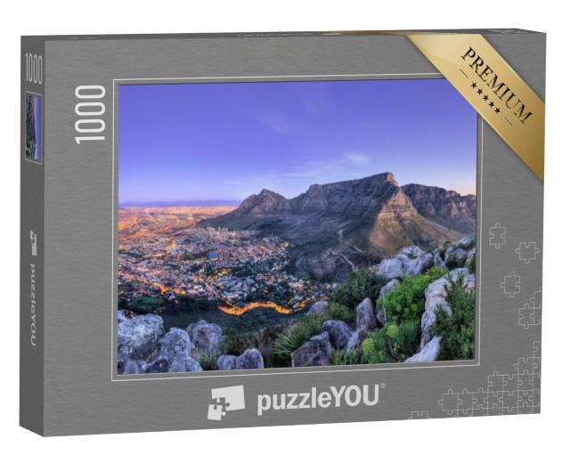 Puzzel 1000 stukjes „Prachtig uitzicht op Kaapstad, de bergen en de zee in Zuid-Afrika“