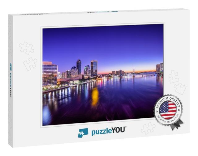 Jacksonville, Florida, USA City Skyline Panorama on St. Jo... Jigsaw Puzzle