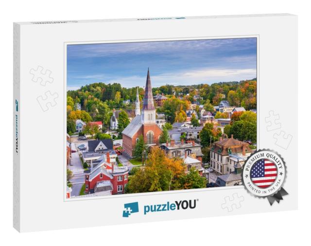 Montpelier, Vermont, USA Autumn Town Skyline... Jigsaw Puzzle