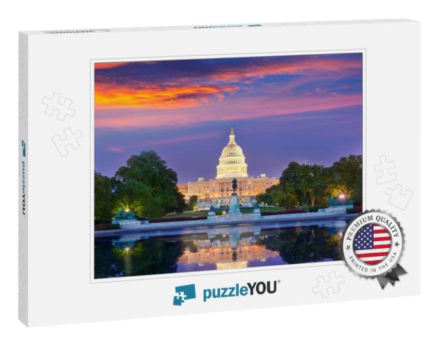 Capitol Building Sunset Congress of USA Washington Dc Us... Jigsaw Puzzle