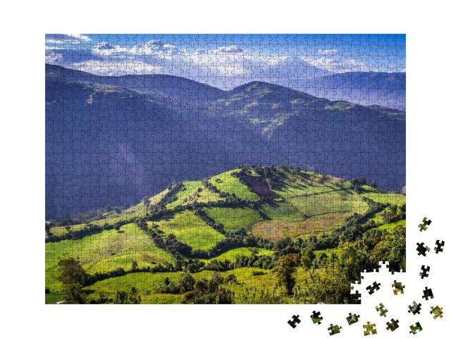 Puzzle 1000 Teile „Nachmittagslicht in der Region Riobamba, Ecuador“