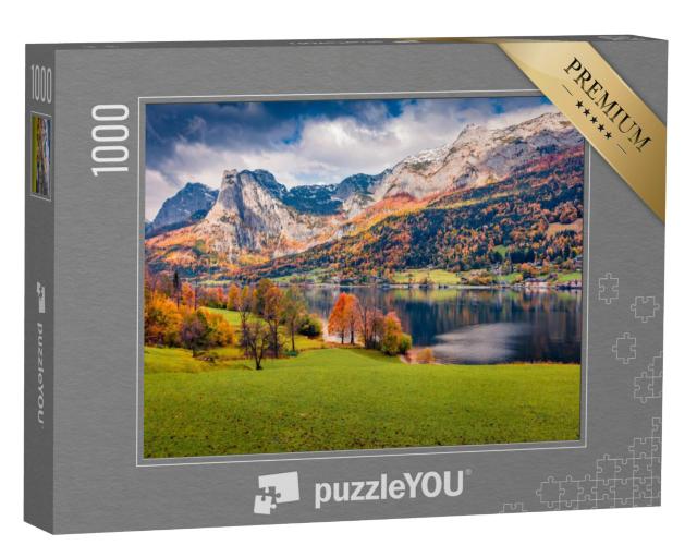 Puzzel 1000 stukjes „Rustig herfstuitzicht op de Grundlsee“