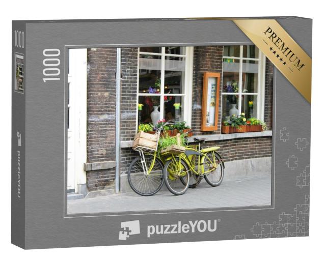 Puzzel 1000 stukjes „Twee fietsen in de stad Den Bosch“