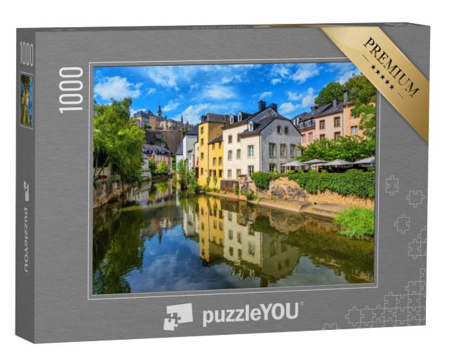 Puzzel 1000 stukjes „Luxemburg Stad aan de rivier de Alzette“