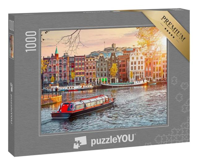 Puzzle 1000 Teile „Alte Gebäude in Amsterdam, Niederlande“