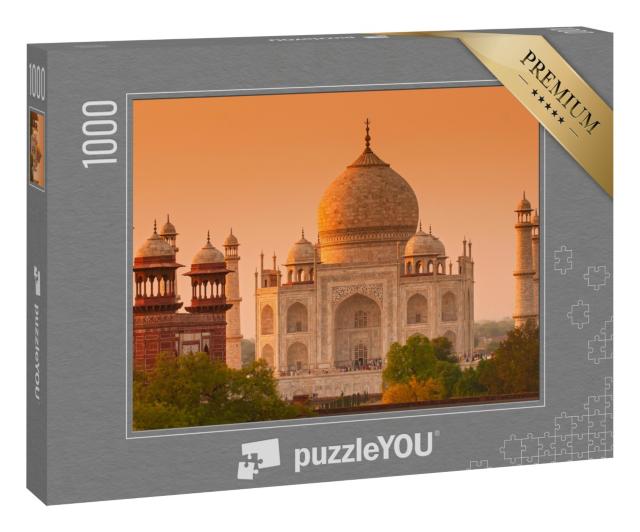 Puzzle „Der Taj Mahal bei Sonnenaufgang, Agra, Uttar Pradesh, Indien“