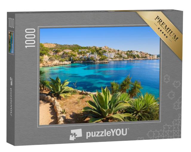 Puzzel 1000 stukjes „Azuurblauw water bij Cala Fornells, Mallorca, Spanje“