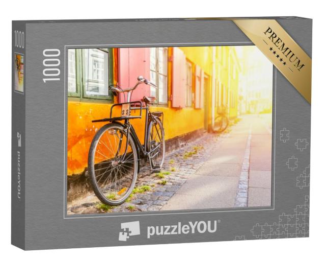 Puzzel 1000 stukjes „Oud geel huis in de wijk Nyboder, Kopenhagen, Denemarken“